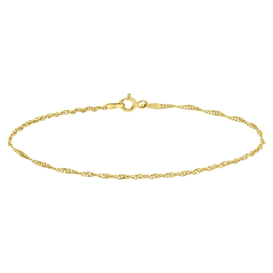 Lucardi Armband 925 Silber Gold - 18.5 Damen