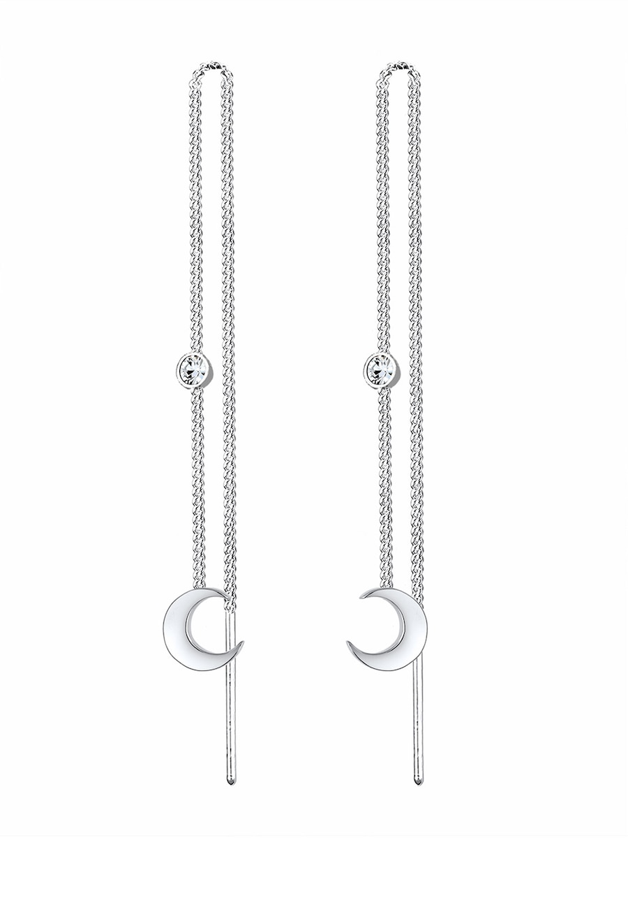 Elli Halbmond Sichel 925 Silber, mit Kristallen von Swarovski silberfarben Damen