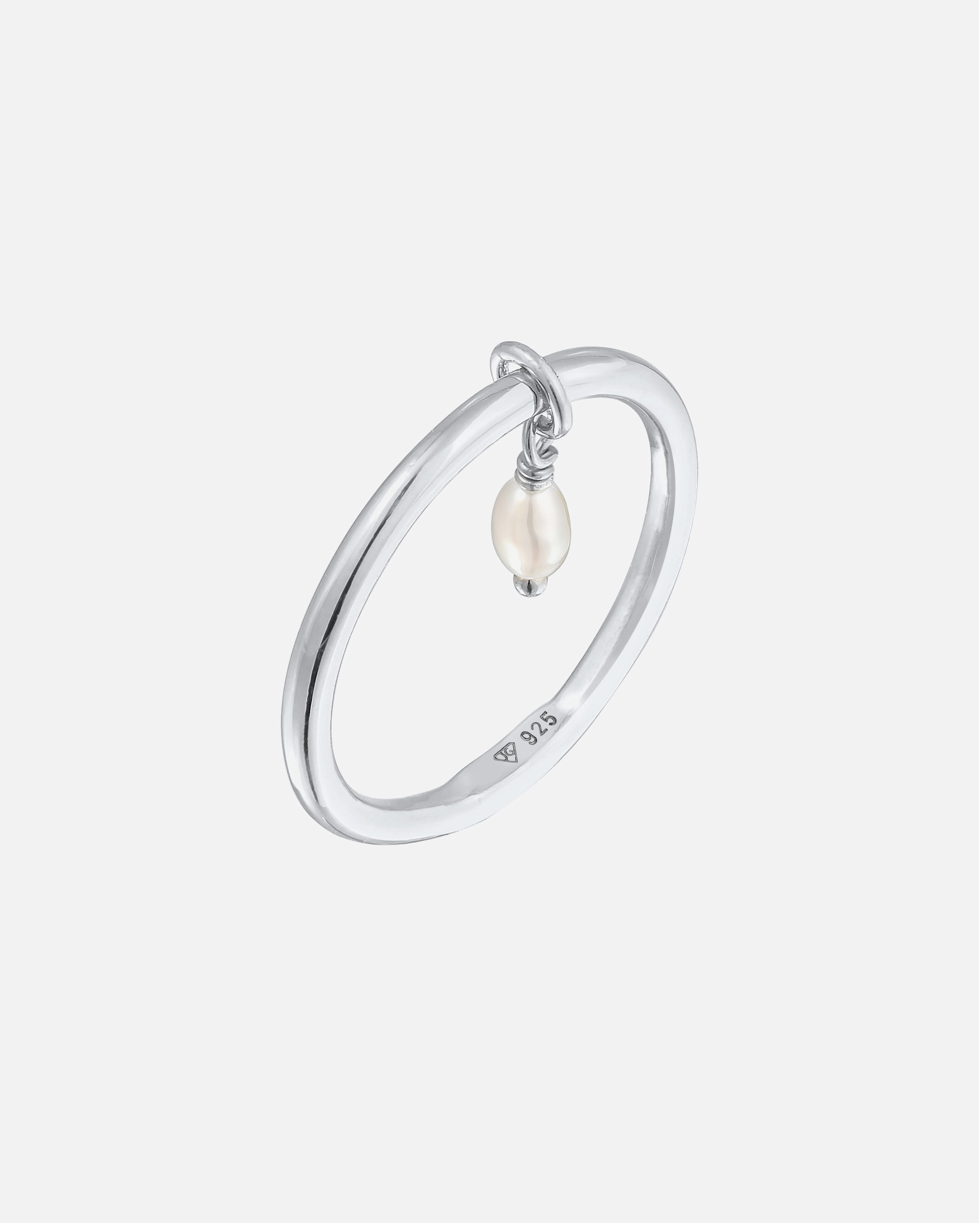 Ring für Weiblich Elli Elli Ring Bandring Stapelring Perle Basic 925 Ring 54