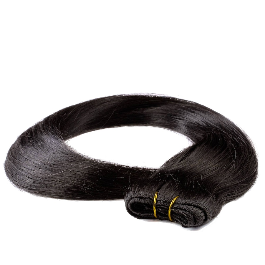 hair2heart Tresse Extensions Echthaar #4/0 Mittelbraun 100g 60cm 1 kg Schwarz Damen