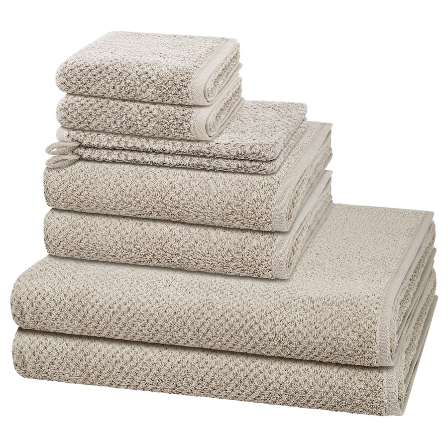 Cawö Handtuch-Set Pure (8-teilig) Kreide Grau