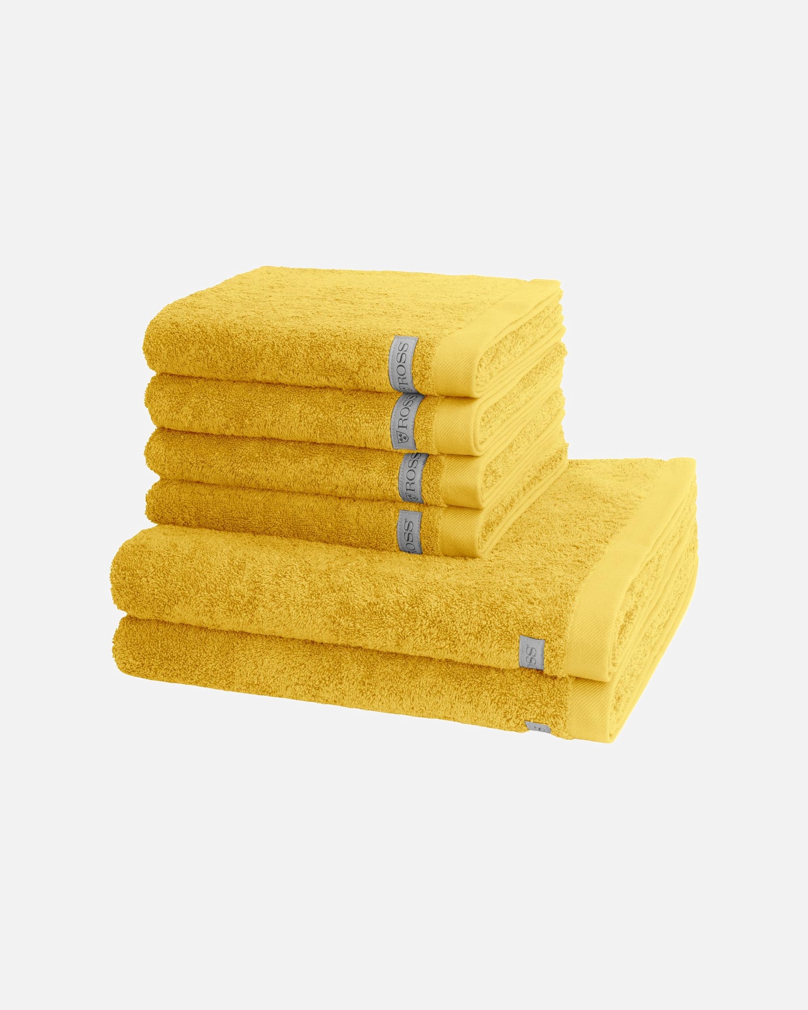 Handtuch für Unisex ROSS Handtuch-Set Sinfonie (6-teilig) Senf