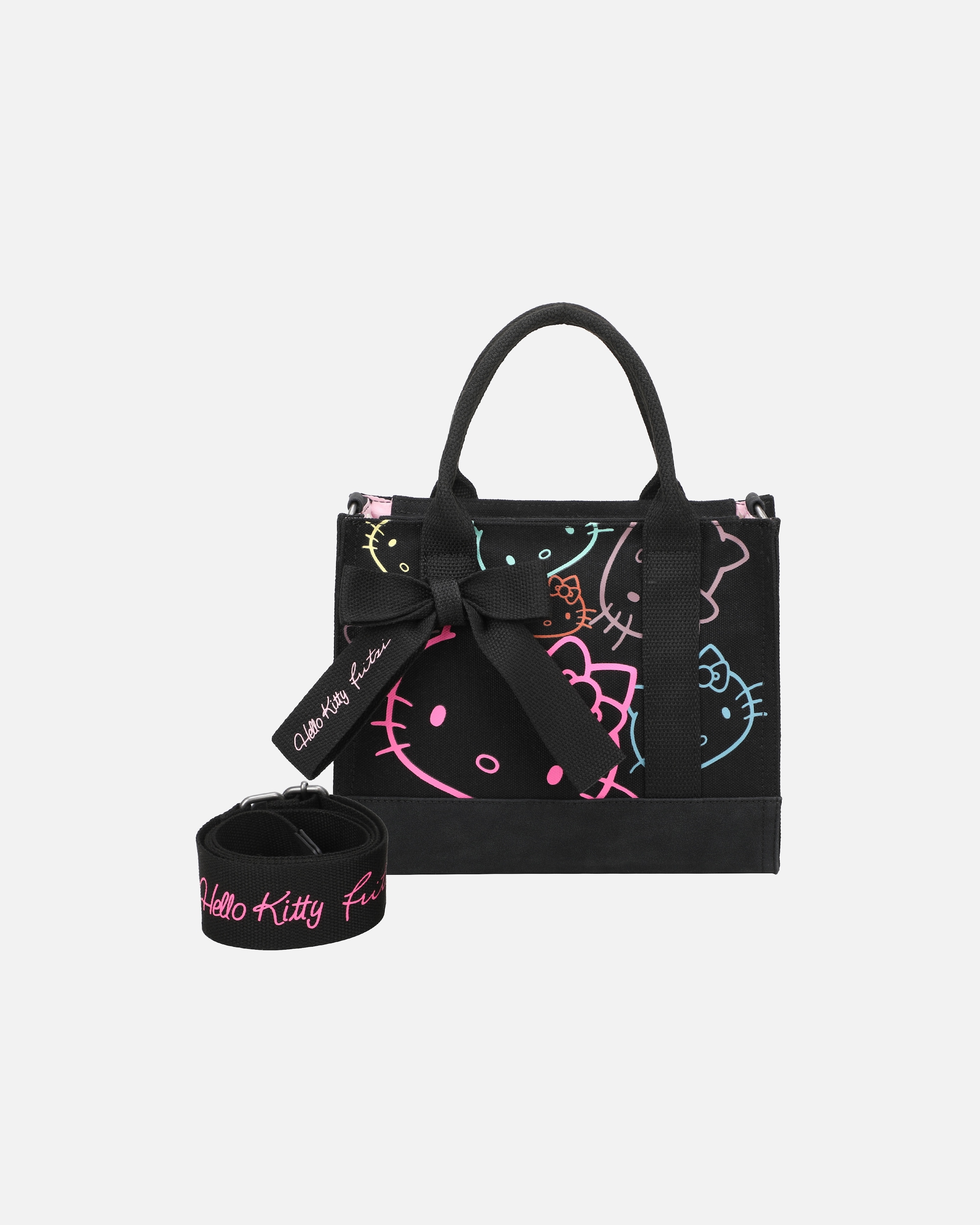 Handtasche für Weiblich Fritzi aus Preußen Henkeltasche Izzy09 Limited Outline im tollen Hello Kitty-Print schwarz