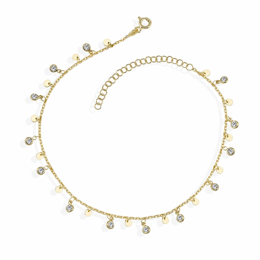 dKeniz Armband 925/- Sterling Silber Zirkonia weiß 21,0cm Weiss Damen