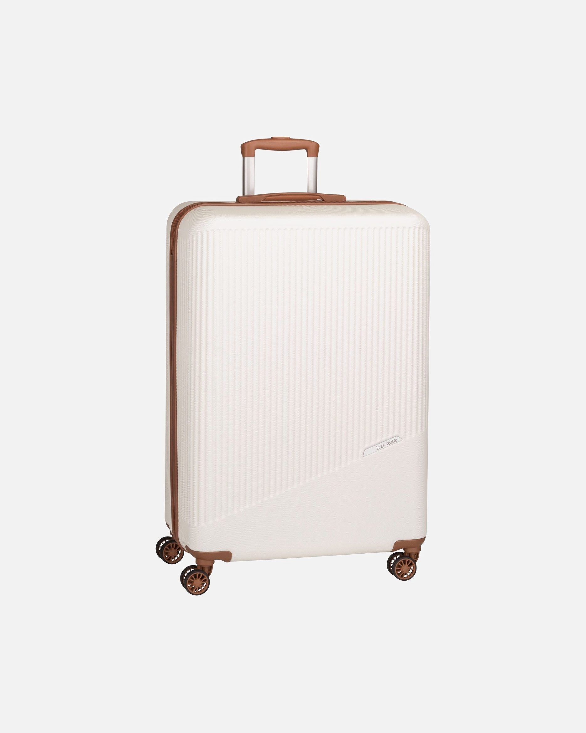 Trolley für Unisex Travelite Trolley Bali 4w Trolley L Weiss/Cognac
