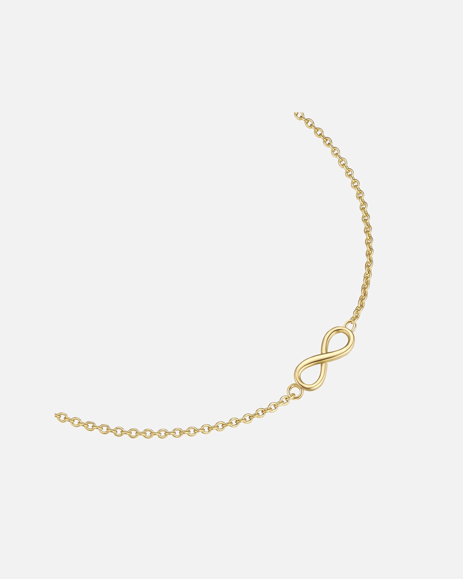 Armband für Weiblich Glanzstücke München Armband Infinity aus Sterling Silber in gelbgold 17,0 cm Basislänge + 3,0 cm Verlängerung