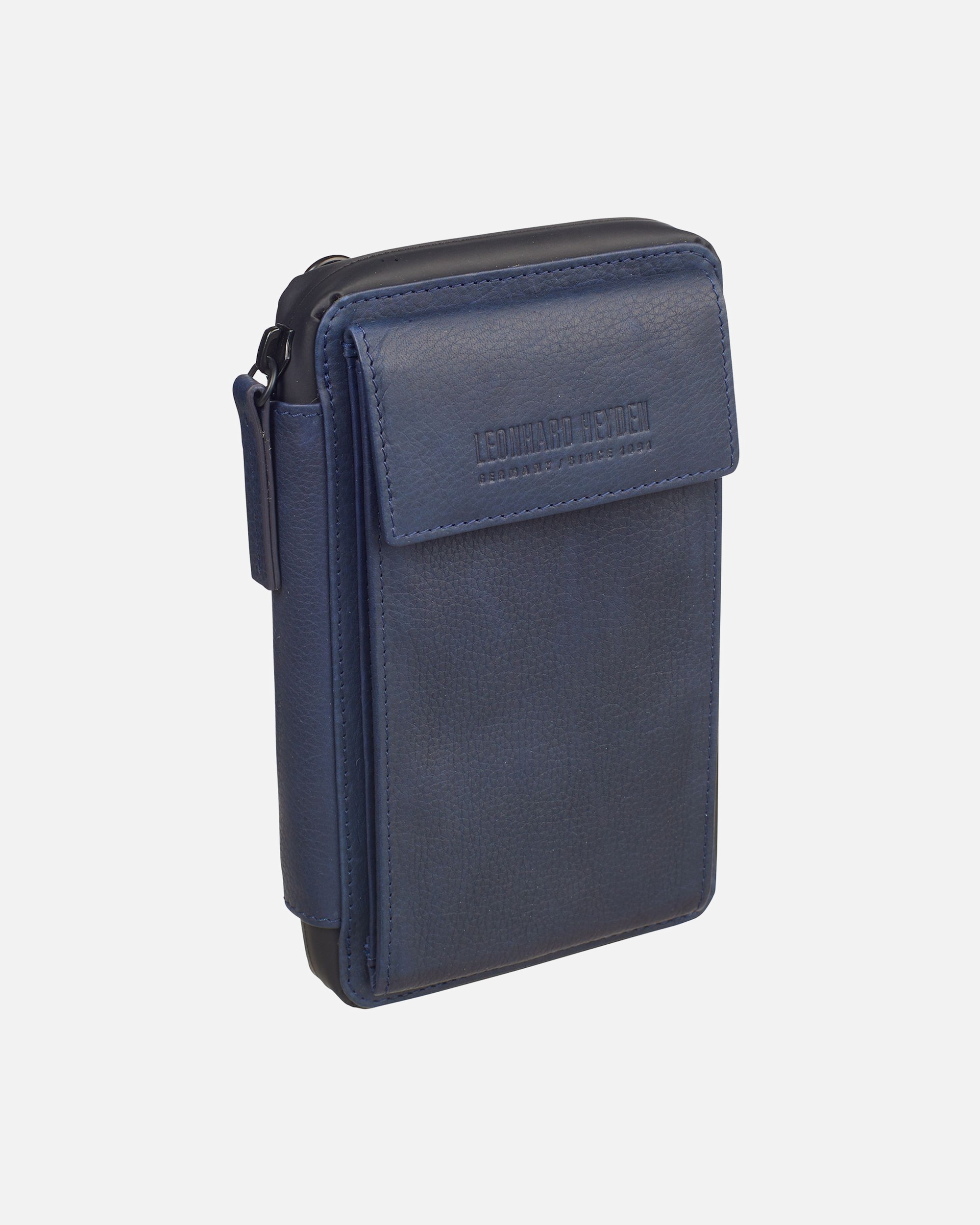 Handy Accessoire für Unisex Leonhard Heyden Den Haag Handytasche Leder 11 cm blau
