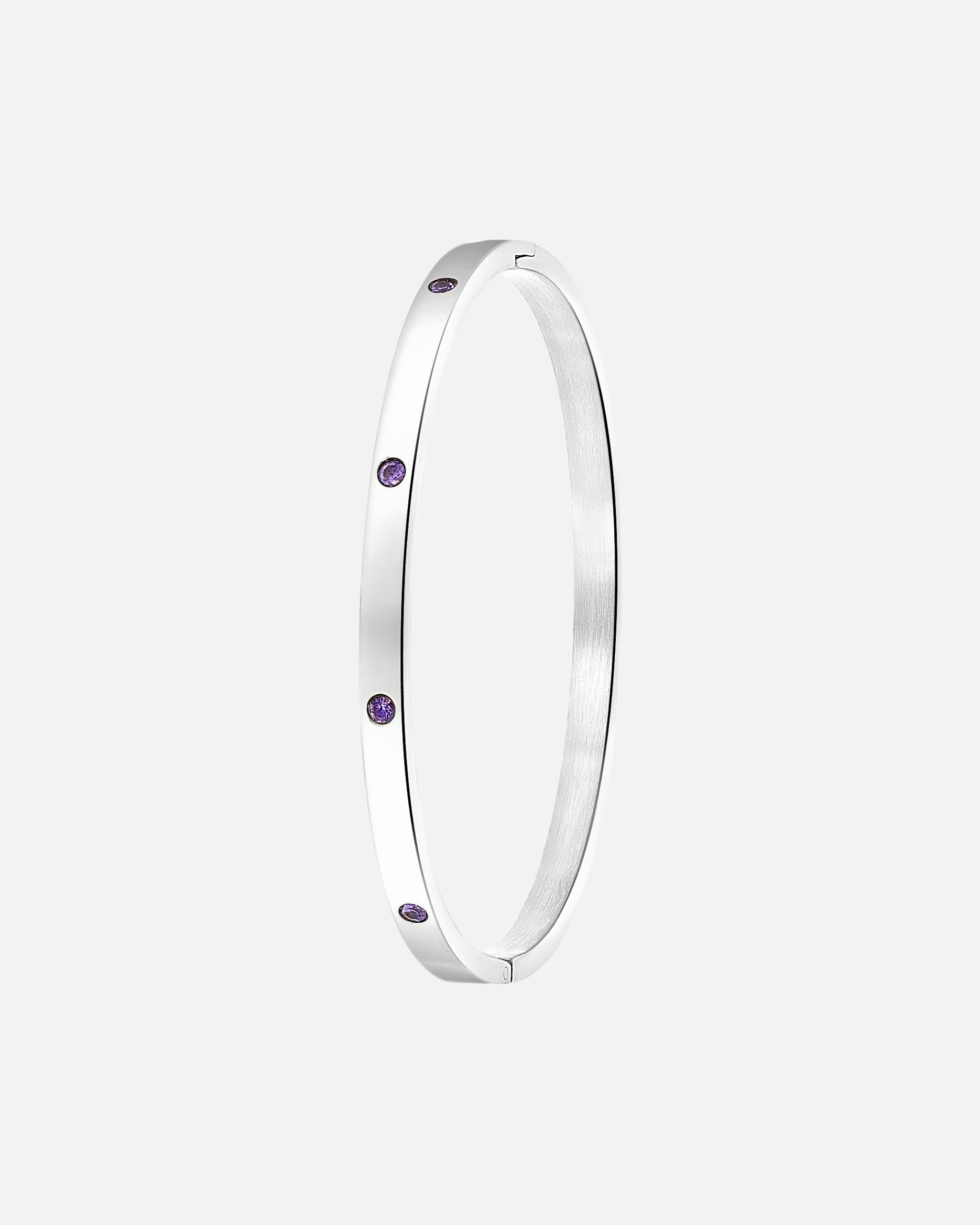 Armband für Weiblich Lucardi Armband Stahl 58 mm - Februar Silber - Juni