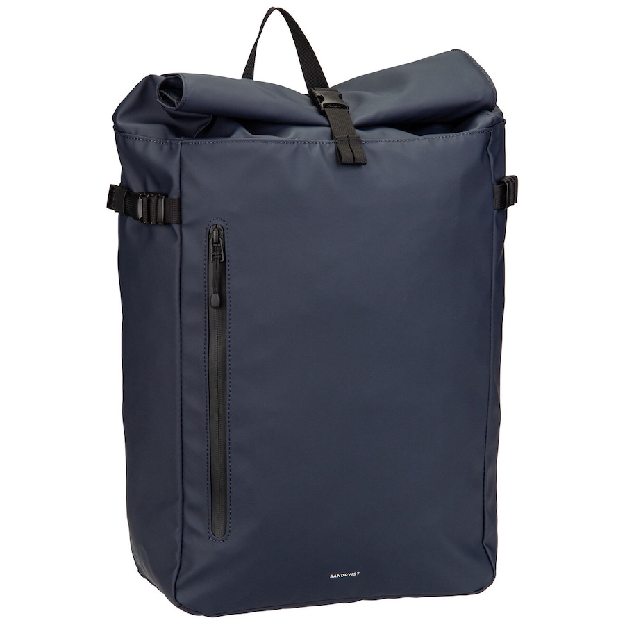 Sandqvist Rucksack Stream Slim Rolltop L Navy Schwarz