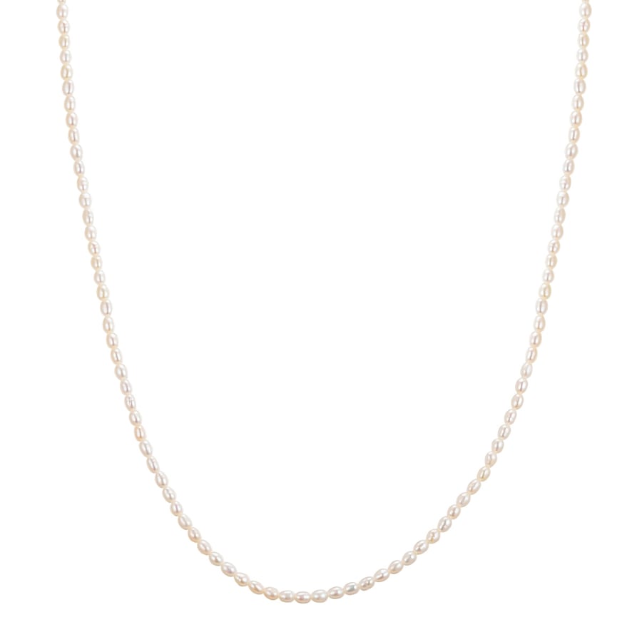 Glanzstücke München Perlen-Kette aus Sterling Silber in gelbgold mit Süßwasser-Zuchtperle 40,0 cm Basiskette + 5,0 Verlängerung Damen