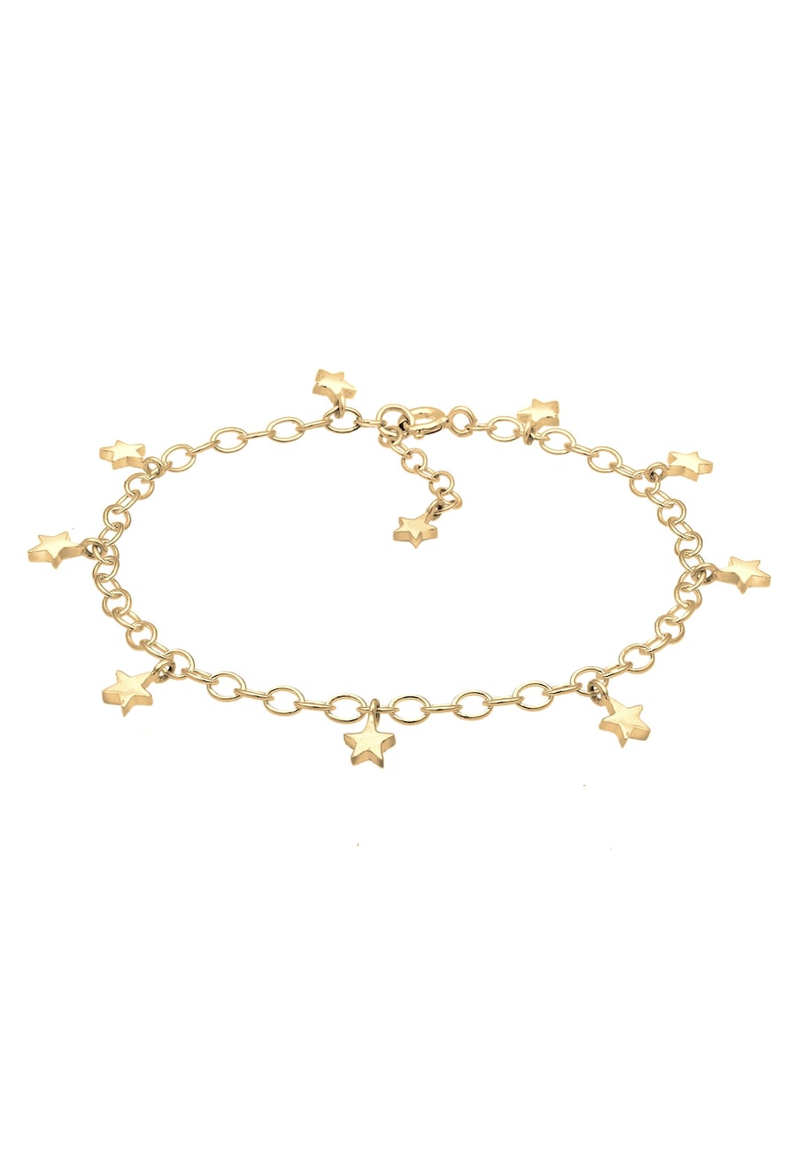 Elli Armband Ankerkette Astro Stern Symbol Trend 925er Silber 16 Damen