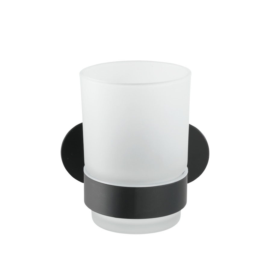 WENKO Turbo-Loc Edelstahl Zahnputzbecherhalter Uno Orea Black Matt