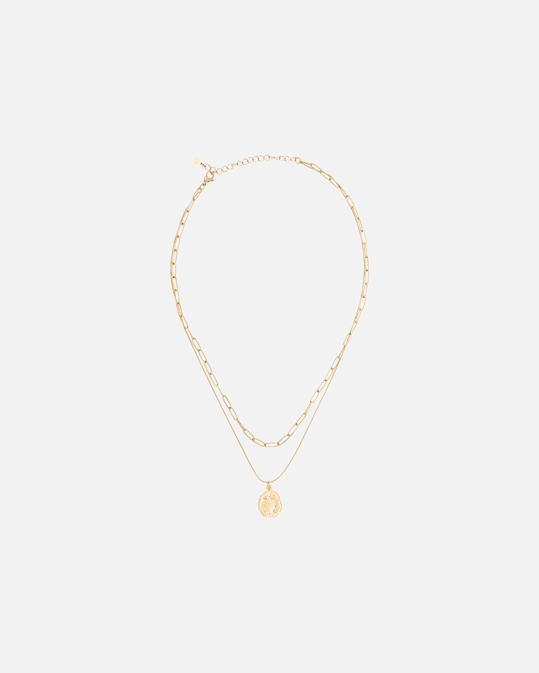 Halskette für Weiblich A&C Oslo – Nordic Design Jewellery Default Brand Line Kette Mit Anhänger 'Steel - Raw Coll' gold