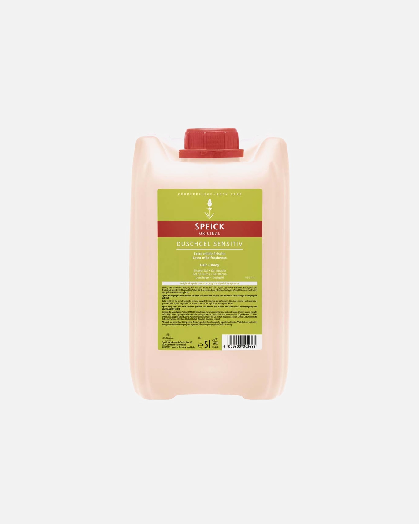 Duschgel für Unisex Speick Naturkosmetik Natural - Duschgel Sensitiv Hair - Body 5 l