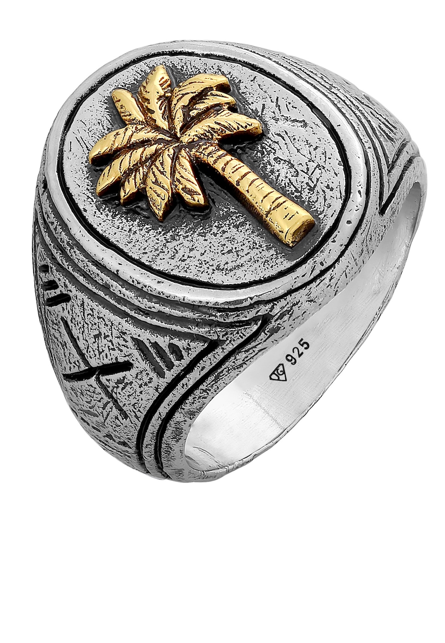Haze & Glory Siegelring - Palmlover Klassik 925 Silber 64 Herren
