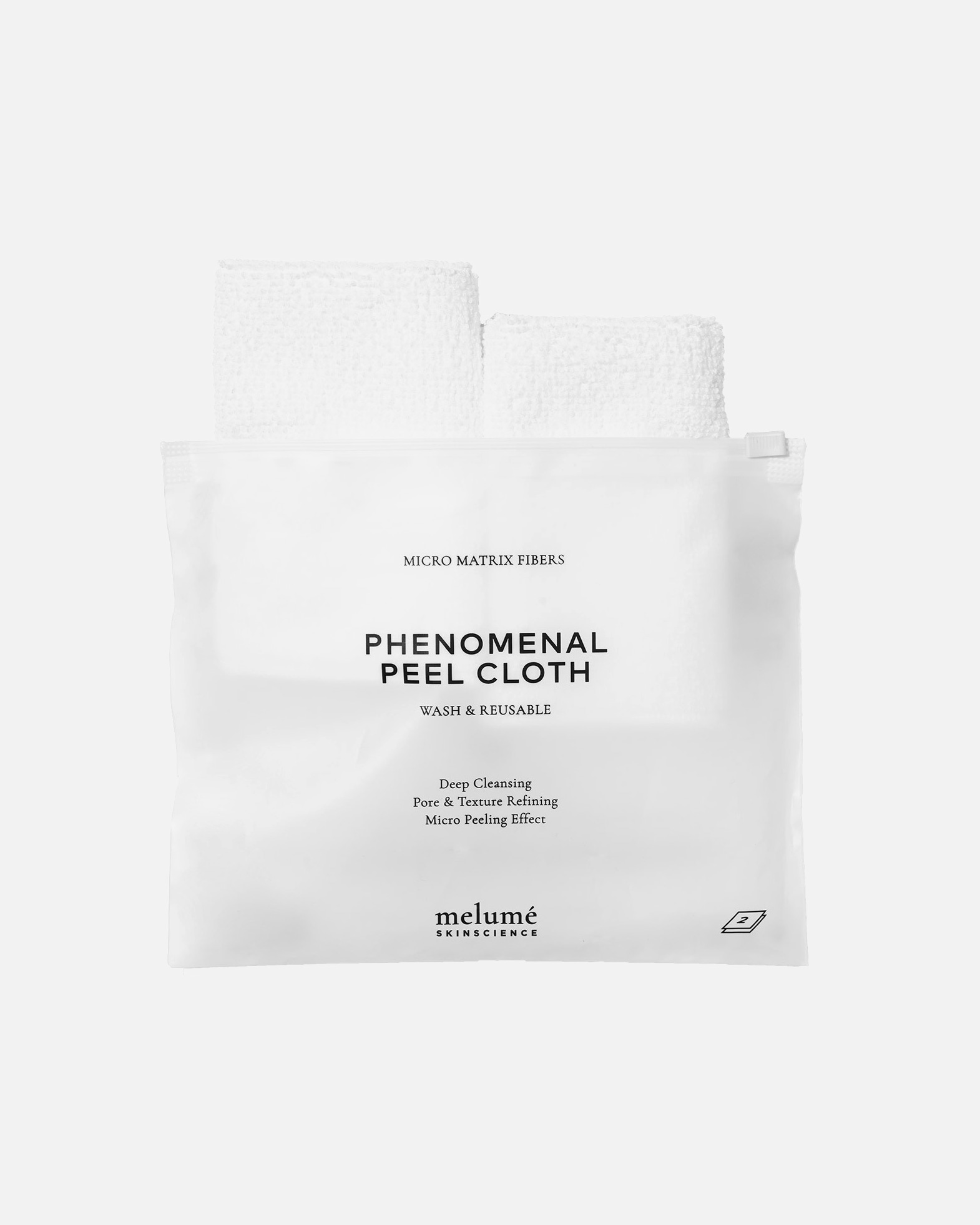 Reinigungspads für Unisex melumé Skinscience Phenomenal Peel Cloth 2 Stück
