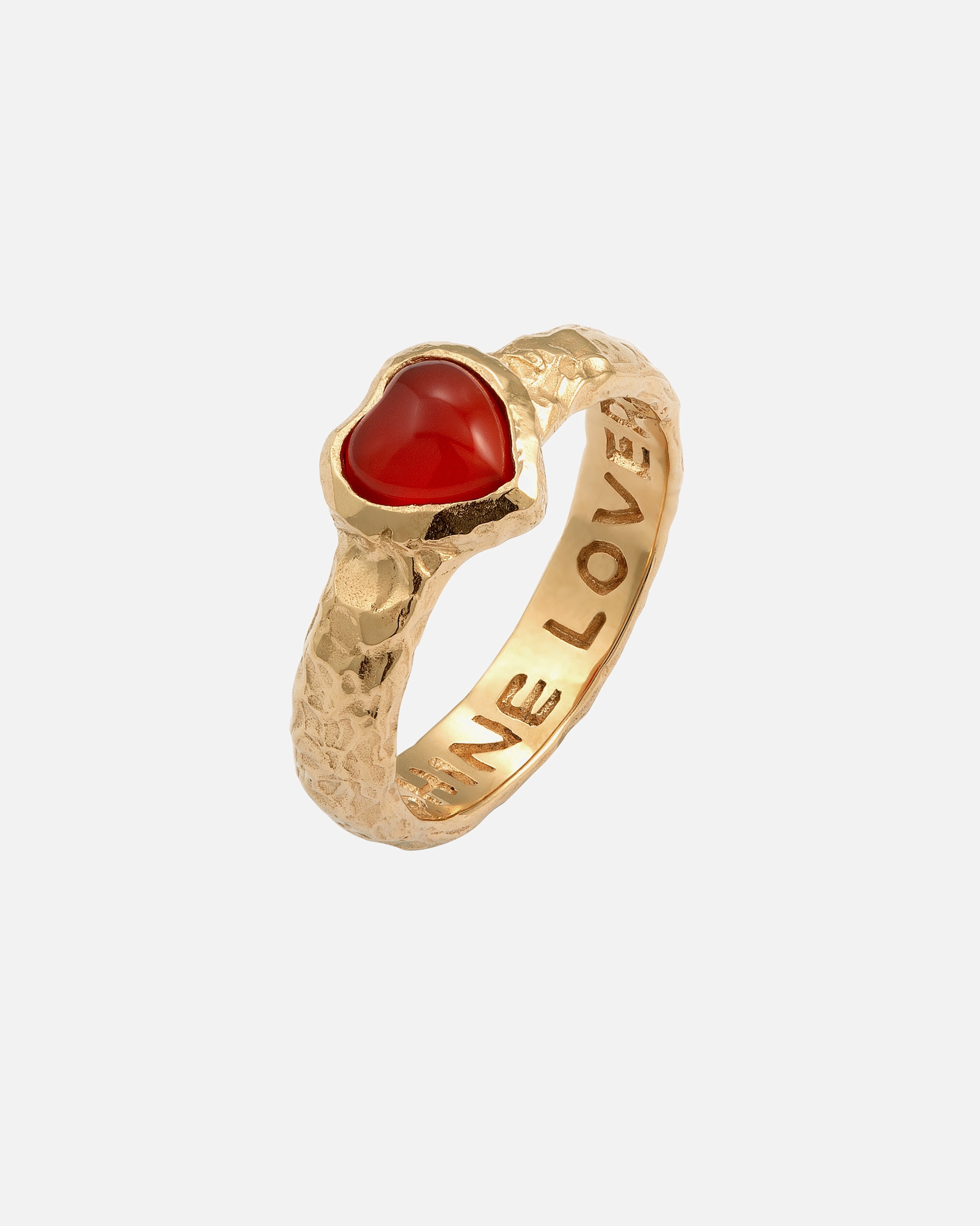 Ring für Weiblich Haze & Glory Default Brand Line Herz Onyx Rot 925 Sterling Silber - Heart Over Heels 54