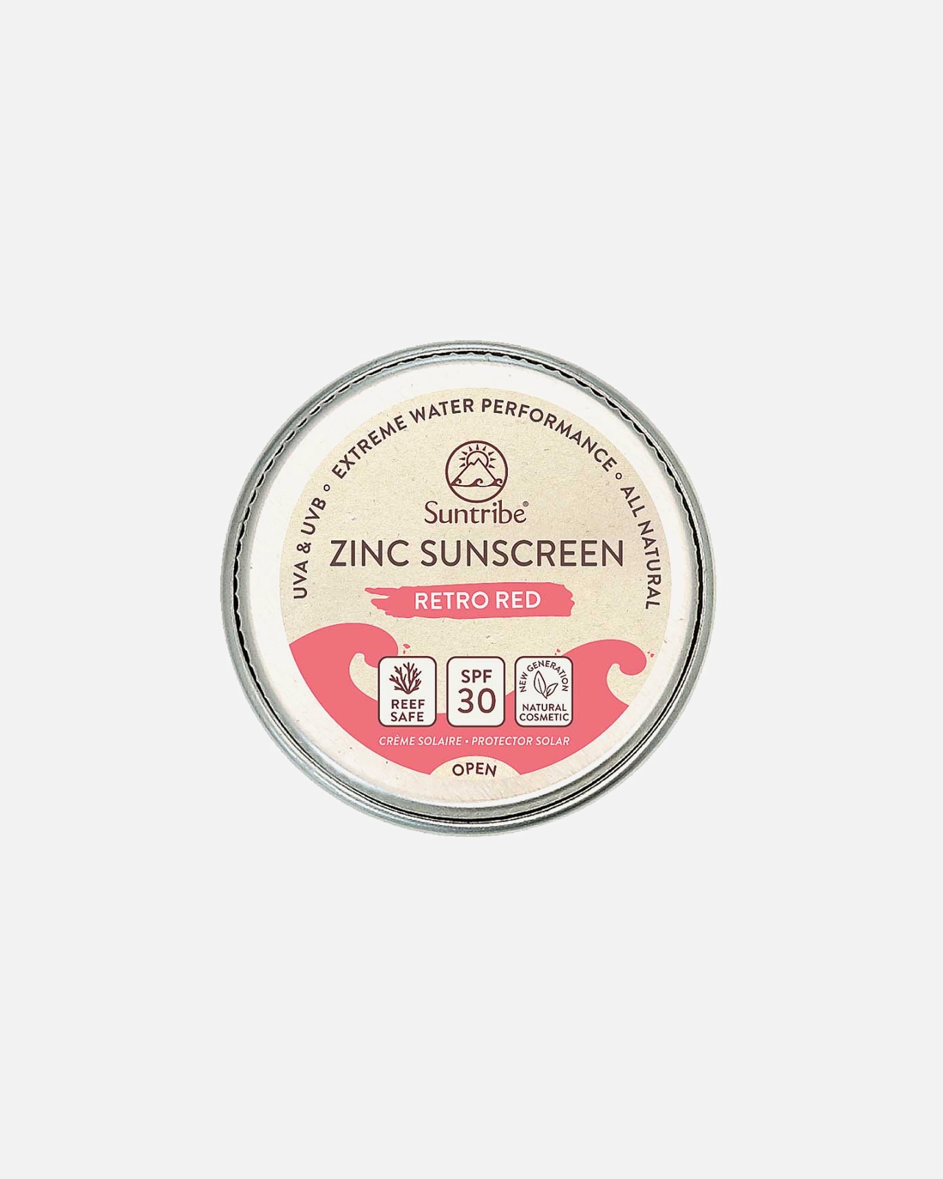 Sonnencreme für Unisex Suntribe Zinksonnencreme - Retro Red LSF30 15 g