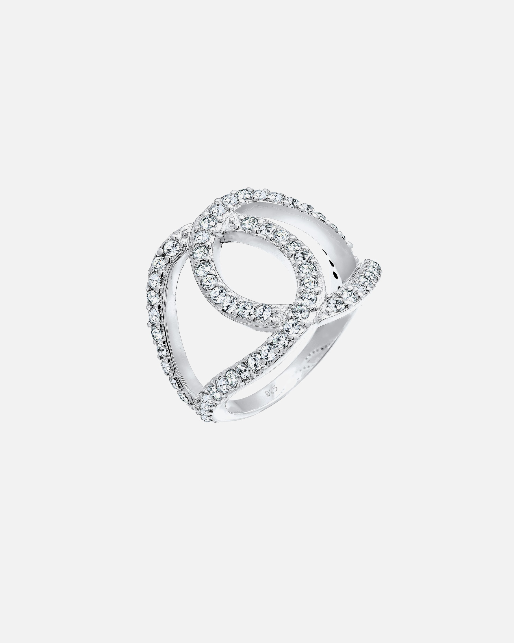 Ring für Weiblich Elli Love Knots 925 Silber, mit Kristallen von Swarovski® 58