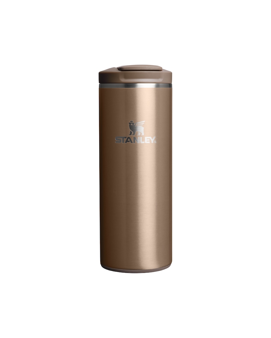 Stanley 1913 Thermobecher - 0,35L THE TRANSIT FLIPTOP MUG Pale Gold Shine Hellbraun