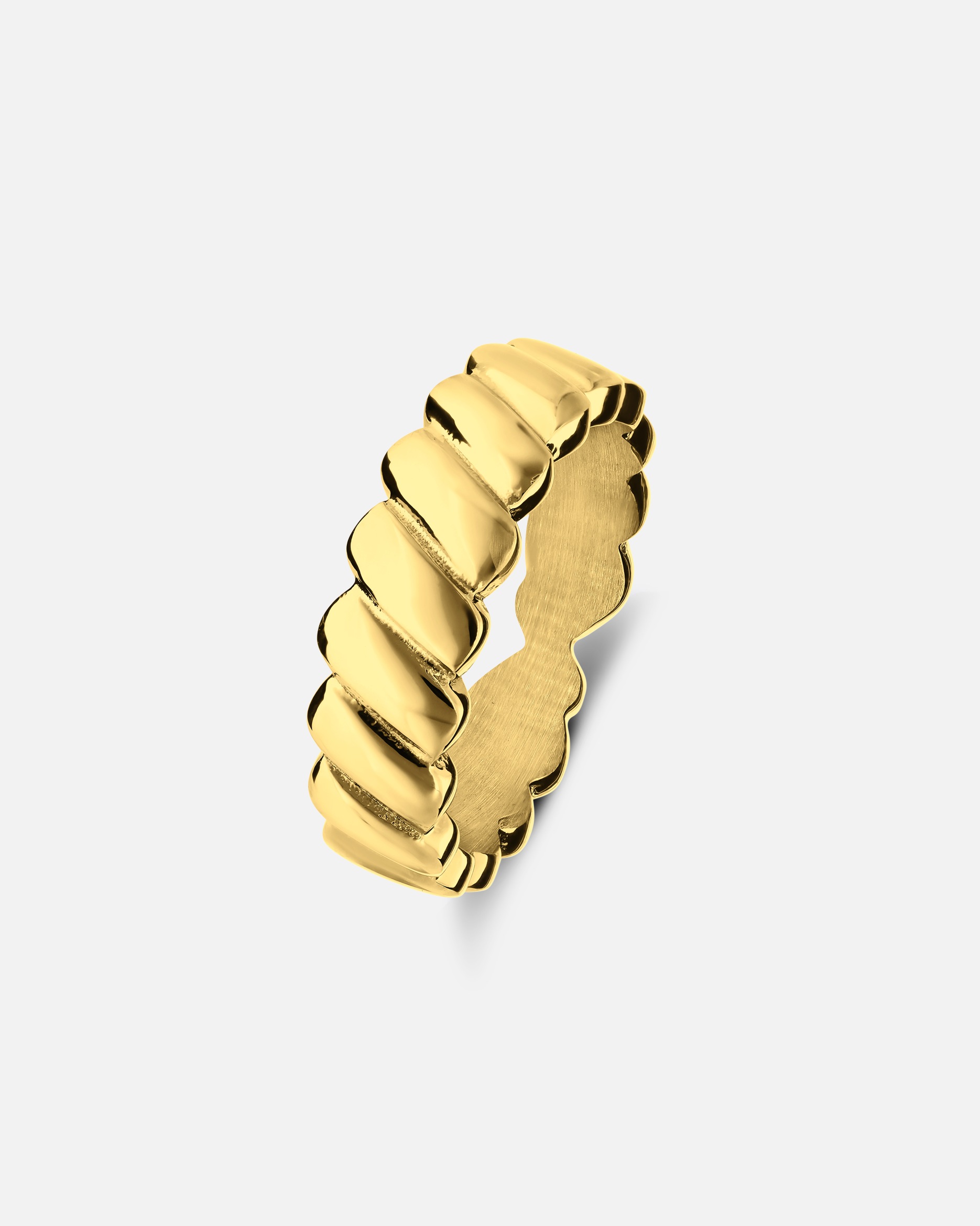 Ring für Weiblich Lucardi Ring Stahl Gold - 66mm