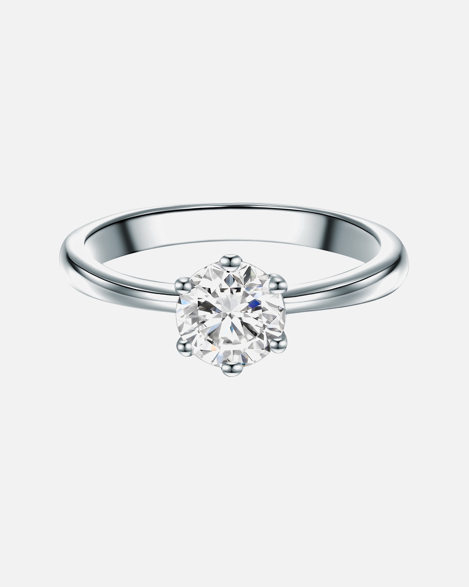 Ring für Weiblich Trilani Ring aus Sterling Silber in silber mit Zirkonia 52