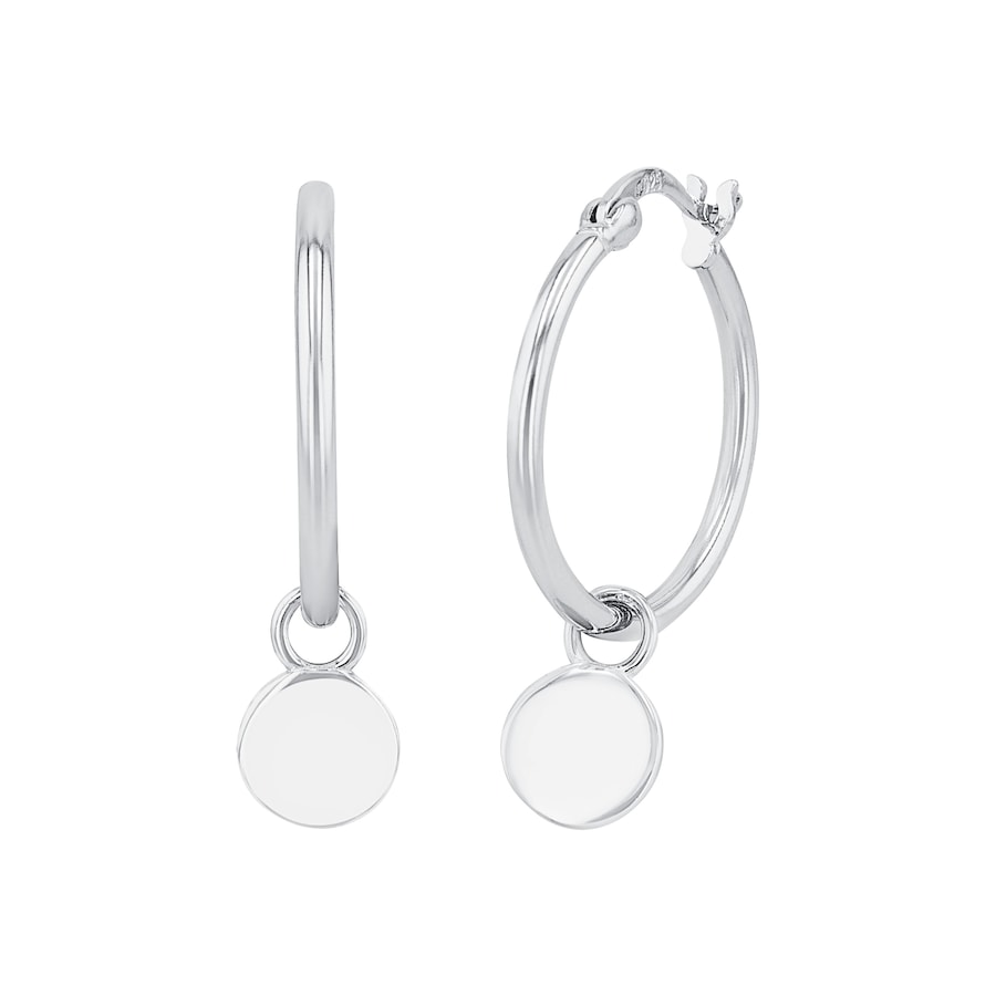 amor Creolen Silber Weiss Damen