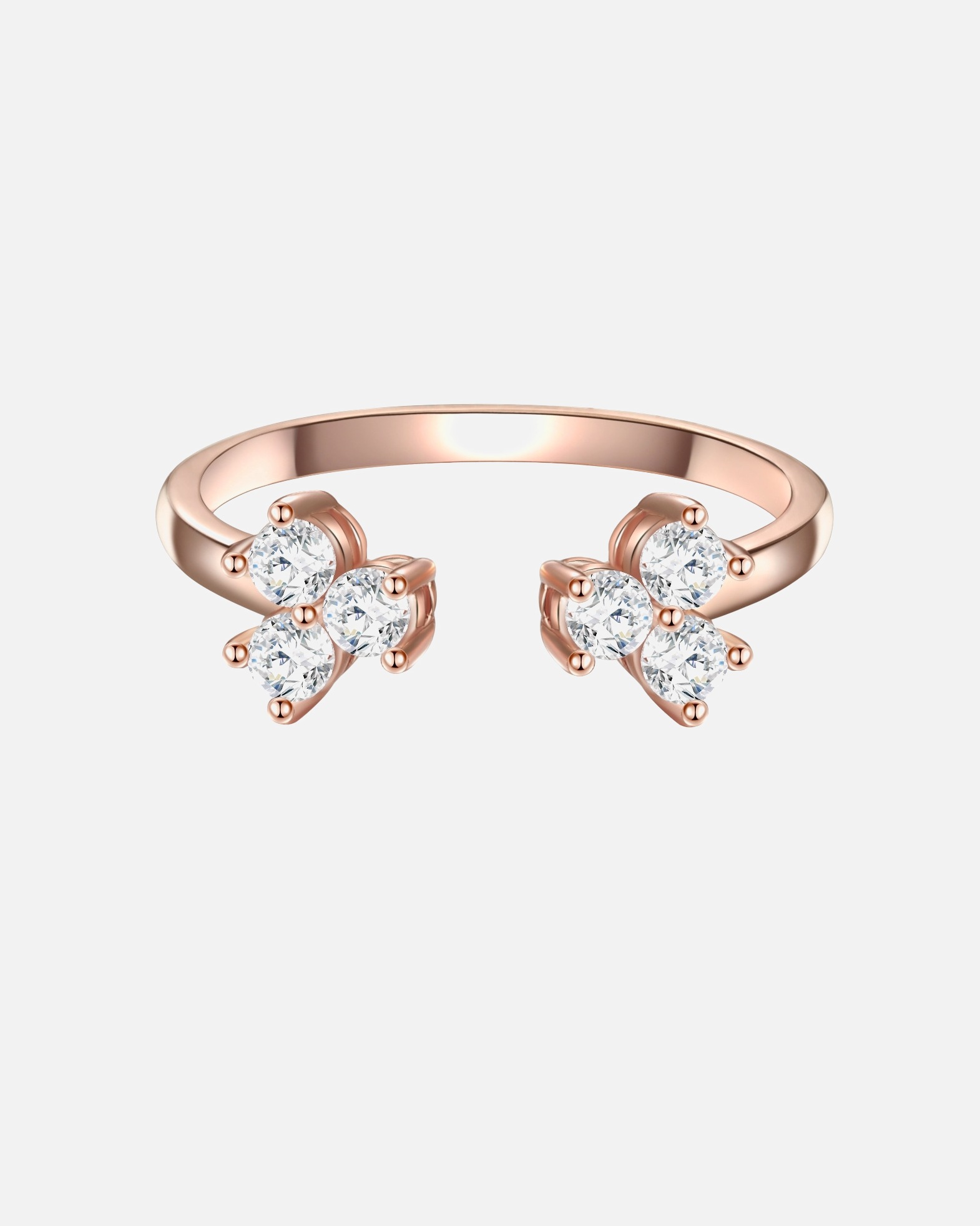 Ring für Weiblich Glanzstücke München Ring Sterling Silber Zirkonia in Roségold 48