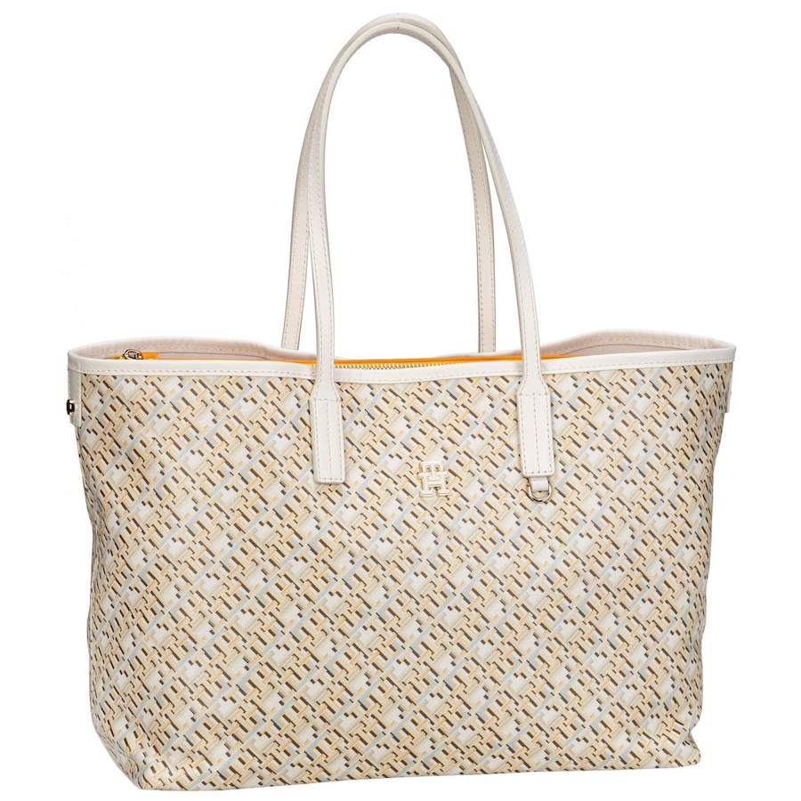 Tommy Hilfiger Shopper TH Monoplay Leather Tote SP24 Neutral Nude Damen