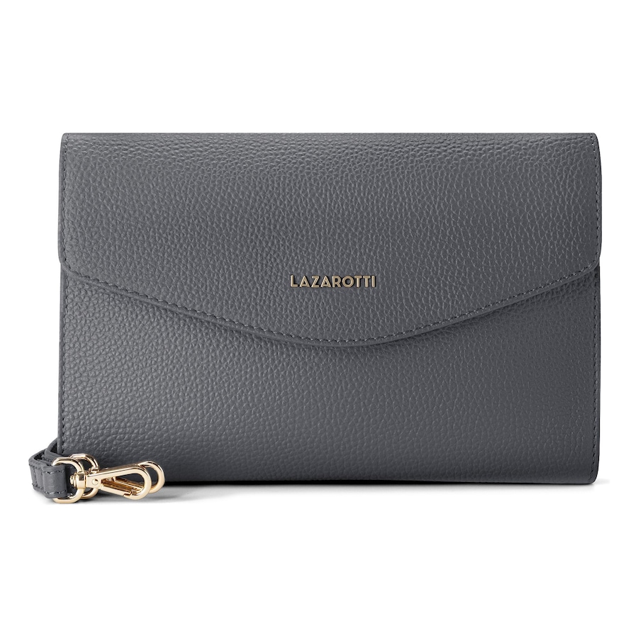 Lazarotti Bologna Leather Clutch grey Grau Damen