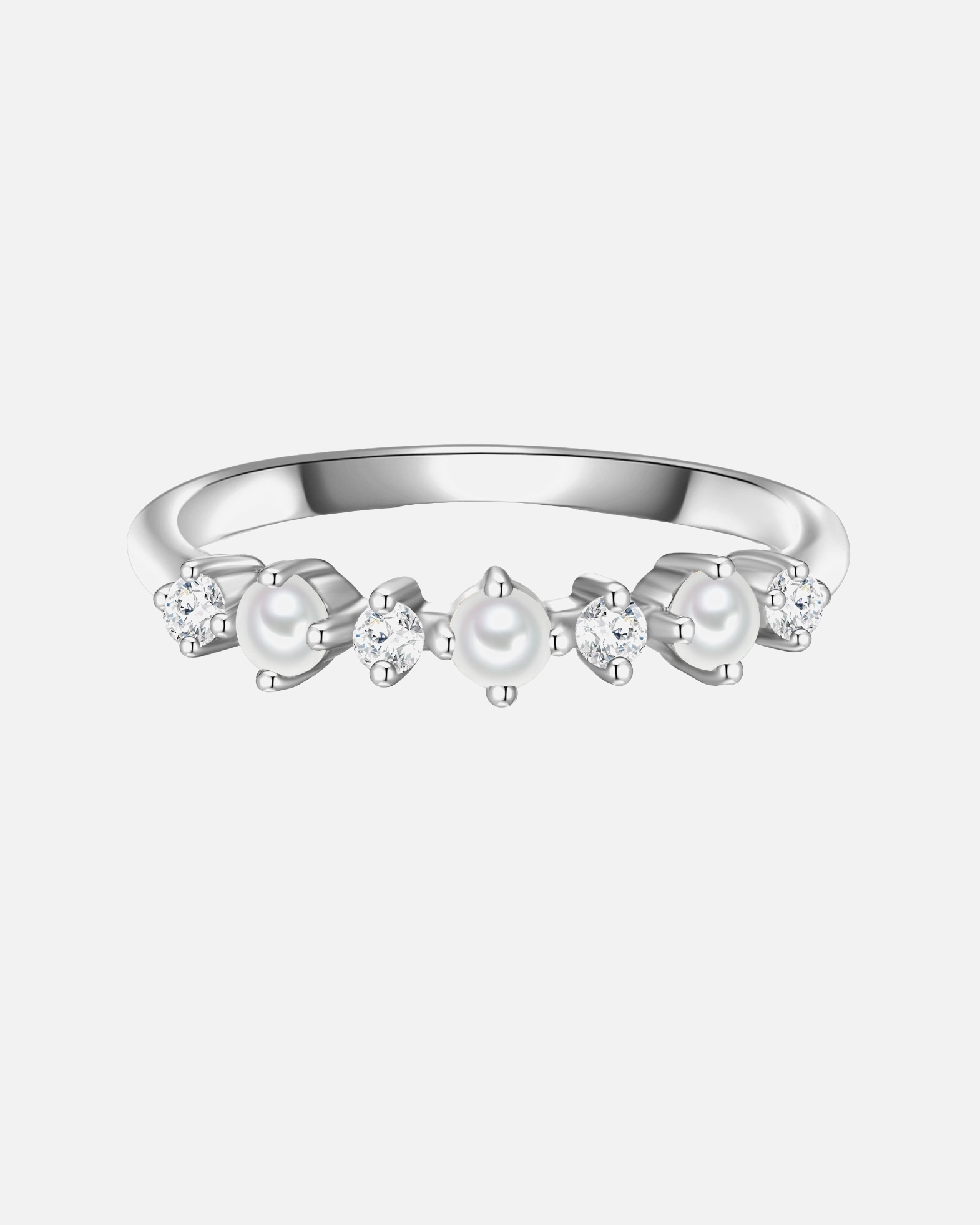 Ring für Weiblich Glanzstücke München Ring Sterling Silber Zirkonia Süßwasser-Zuchtperle in Silber 48