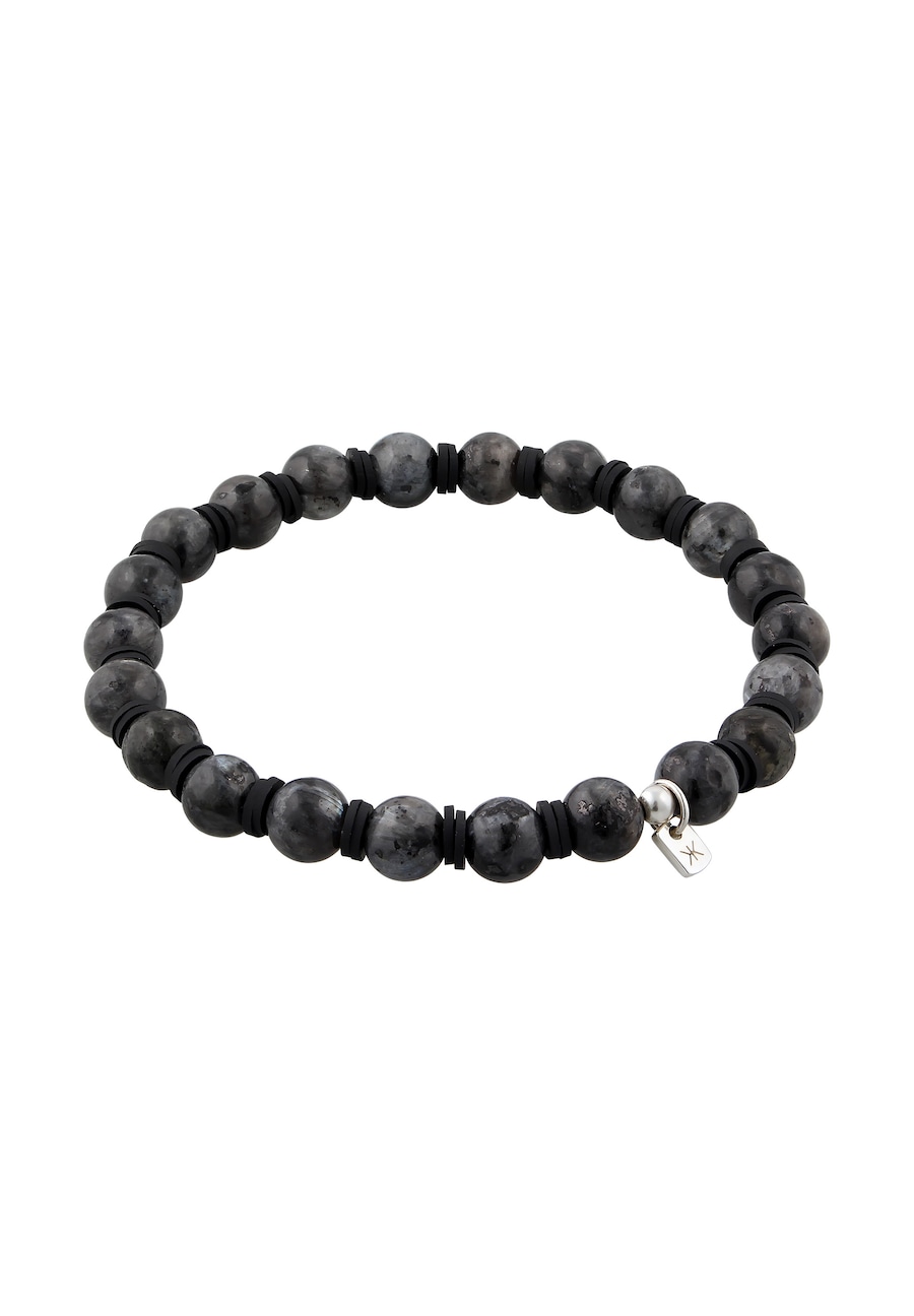 KUZZOI Lavakite Perlen Grau 925 Sterling Silber 23 Herren