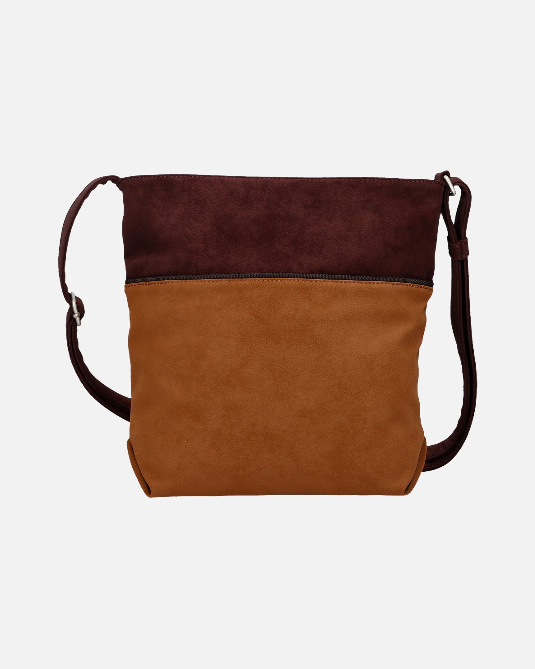 Umhängetasche für Weiblich ZWEI Beuteltasche Jana J10 Nubuk-Cognac