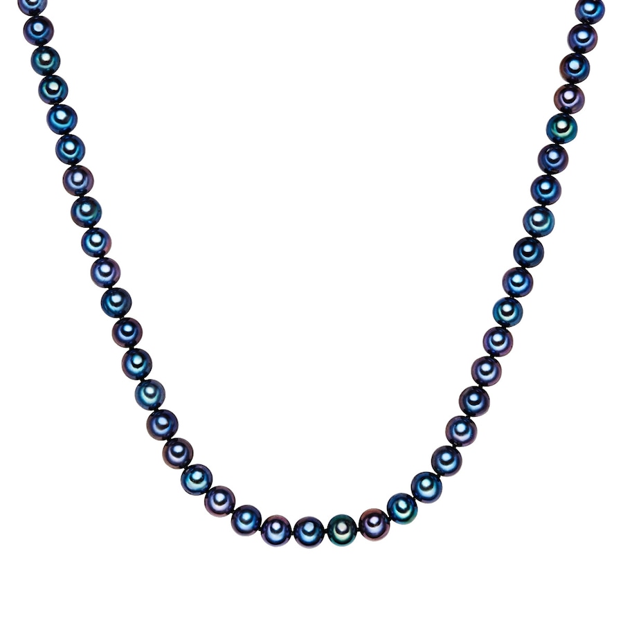 Valero Pearls Perlen-Kette Sterling Silber Süßwasser-Zuchtperle in Blue Damen