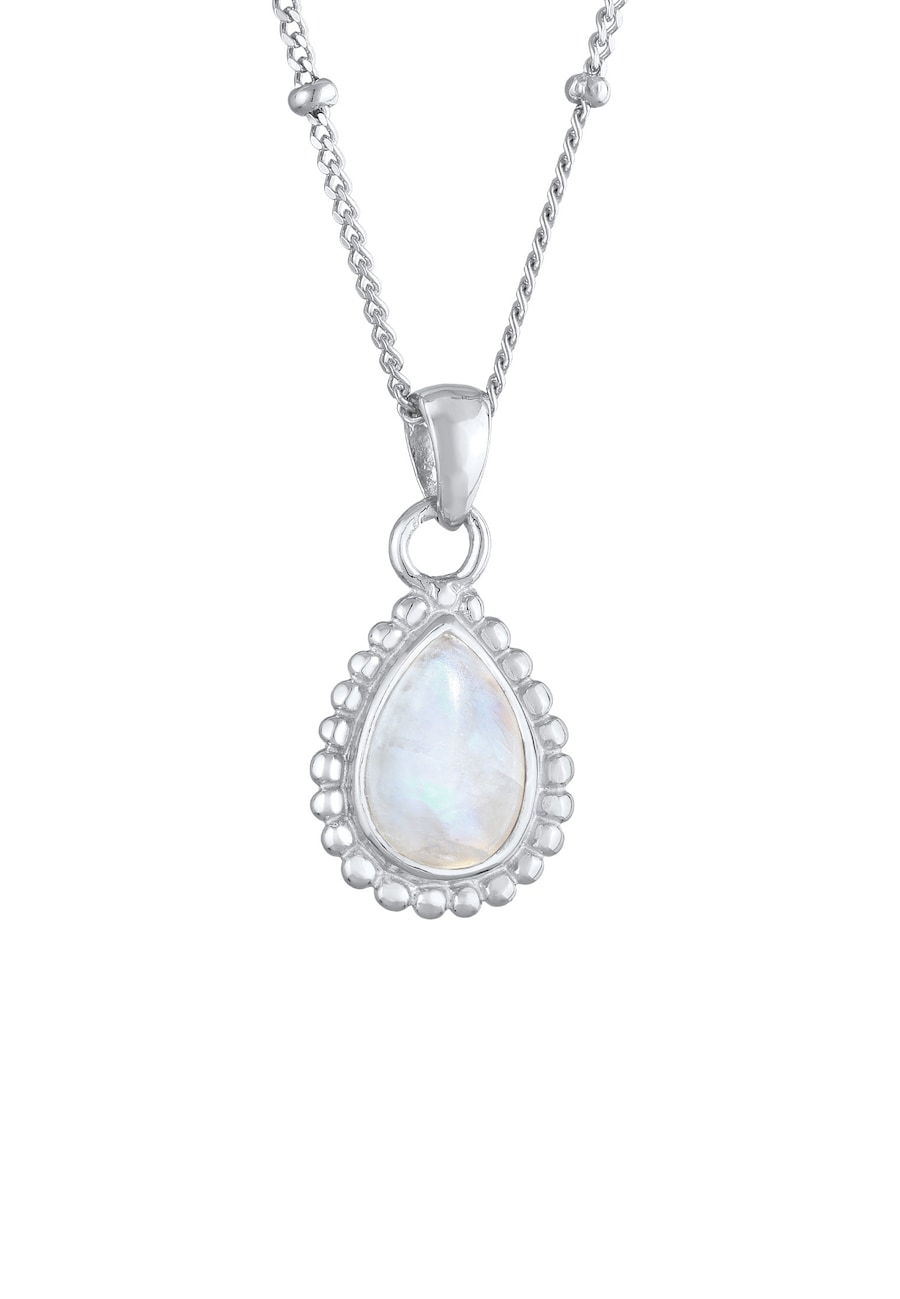 Elli Mondstein Tropfen Kugelkette 925 Silber silberfarben Damen