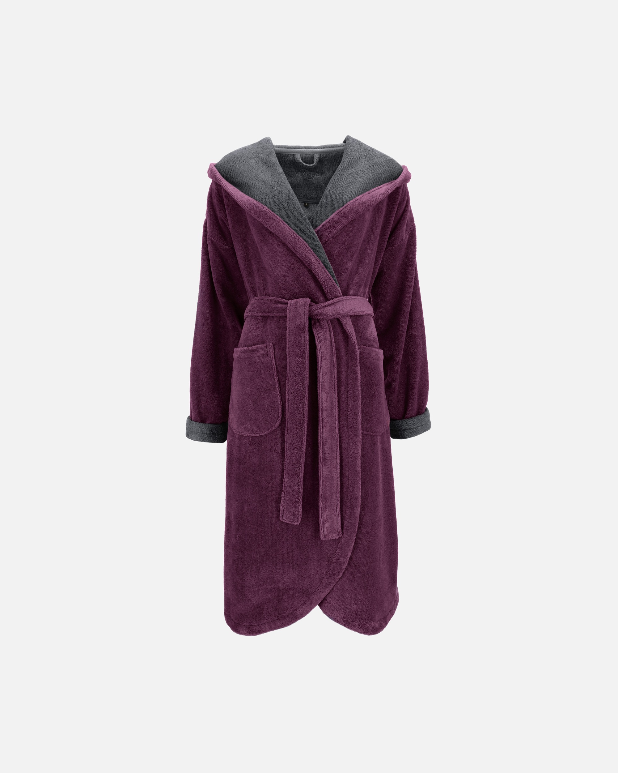 Bademantel für Unisex Vossen Vossen Bademäntel Damen Kapuze Balance Carmen elderberry/graphit XS