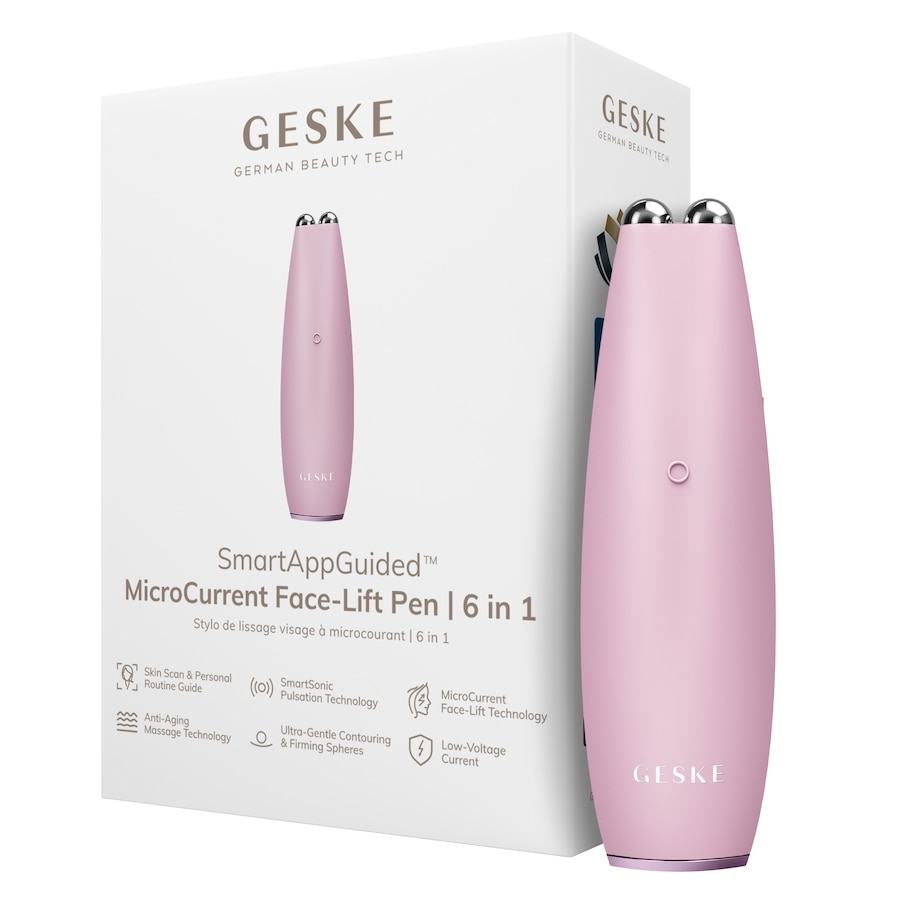 GESKE SmartAppGuided MicroCurrent Face-Lift Pen | 6 in 1 Pink