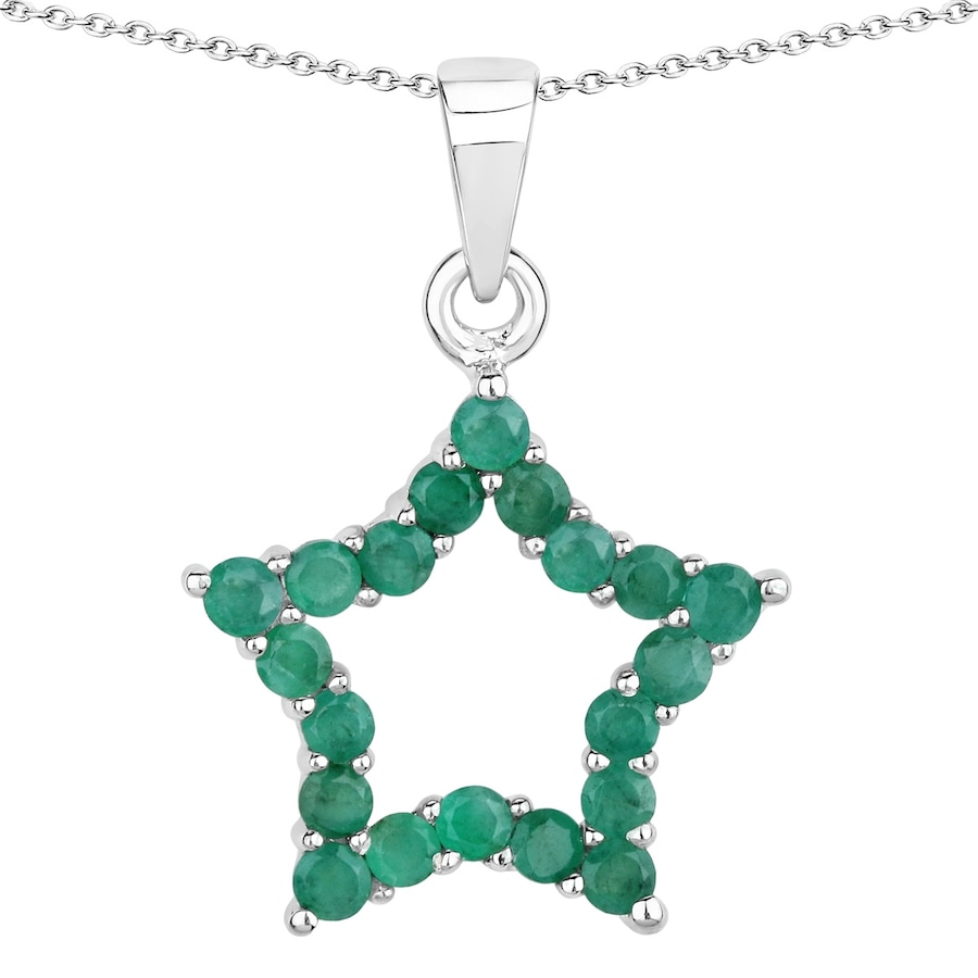Rafaela Donata Kette Stern Sterling Silber Saphir in Green Damen