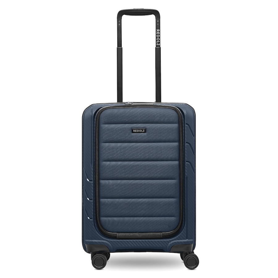 Redolz Essentials 17 4-Rollen Kabinentrolley 55 cm Soft-Pocket Laptopfach blue Blau Herren