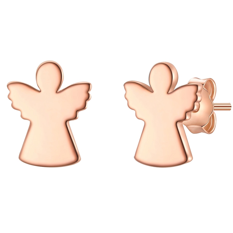 Glanzstücke München Ohrstecker Engel aus Sterling Silber in roségold 7,9 mm Damen