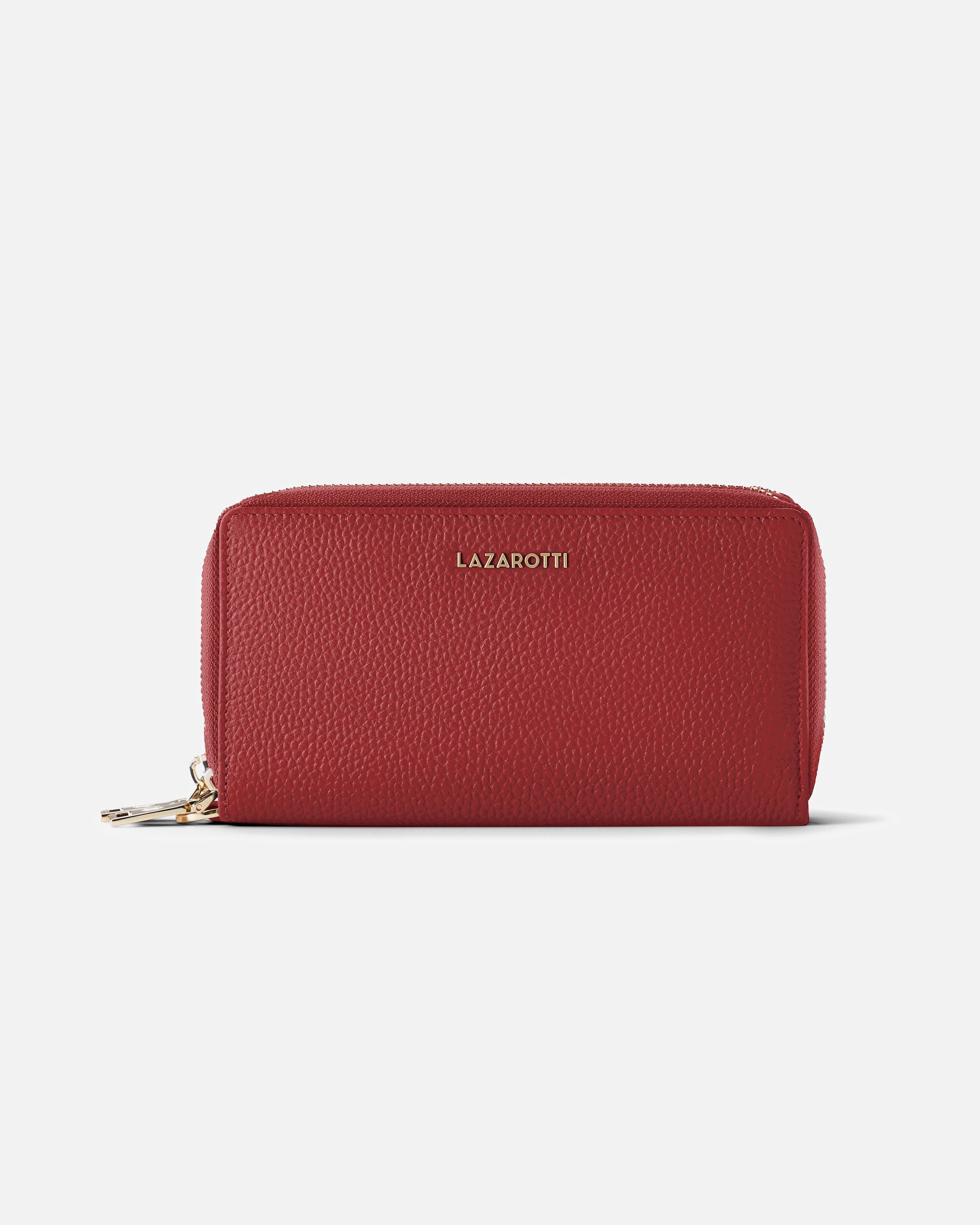 Portemonnaie für Weiblich Lazarotti Bologna Leather Damengeldbörse red 1