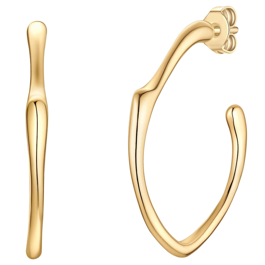 Yokoamii Creolen aus Messing in Gelbgold 45,6 mm Damen