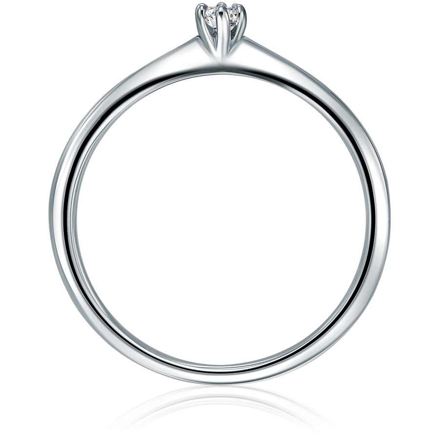 Trilani Ring aus Sterling Silber in silber mit Zirkonia 49 Damen