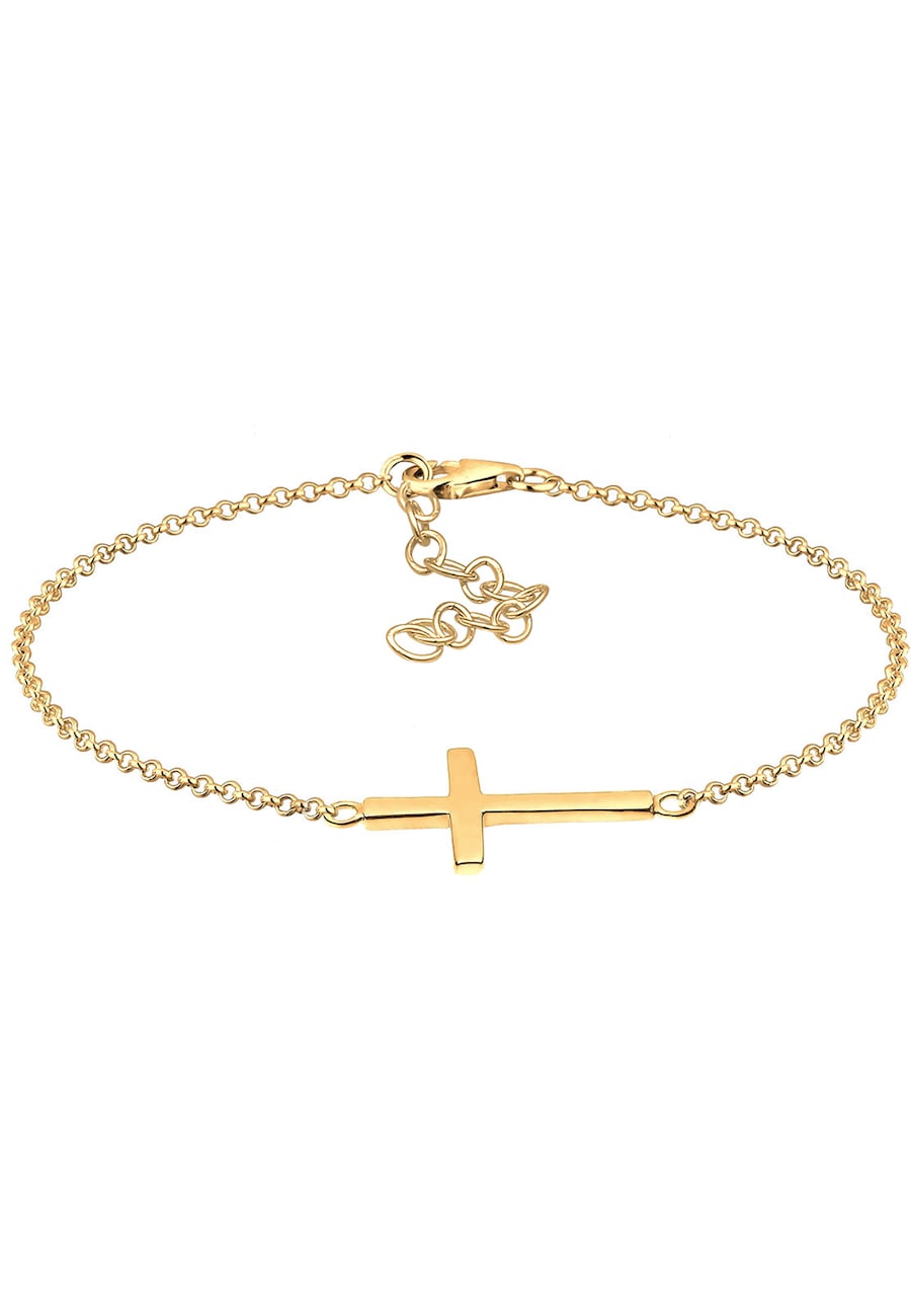 Elli Symbol Religion Kreuz Filigran Trend 925 Silber 18 Damen