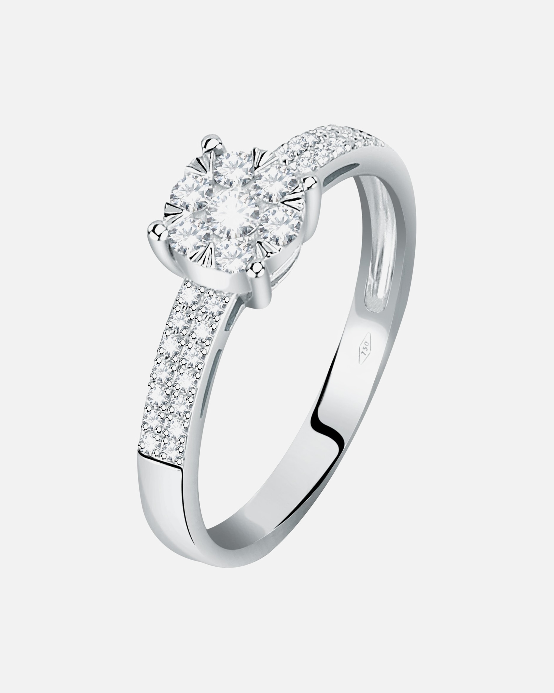 Ring für Weiblich CHRIST Damenring 750er Weißgold 52