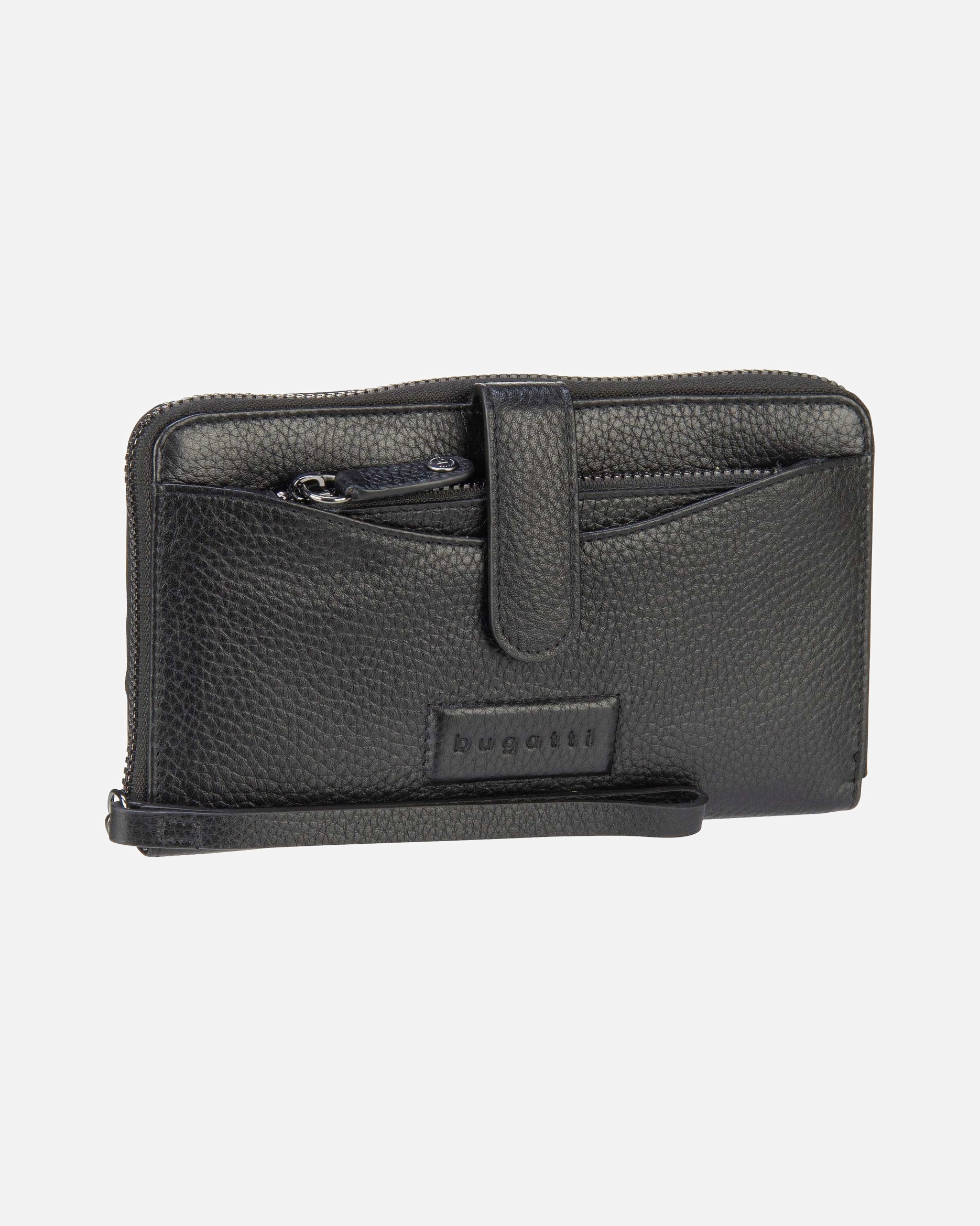 Portemonnaie für Weiblich Bugatti Geldbörse Elsa Long Ladies Zip Key Schwarz