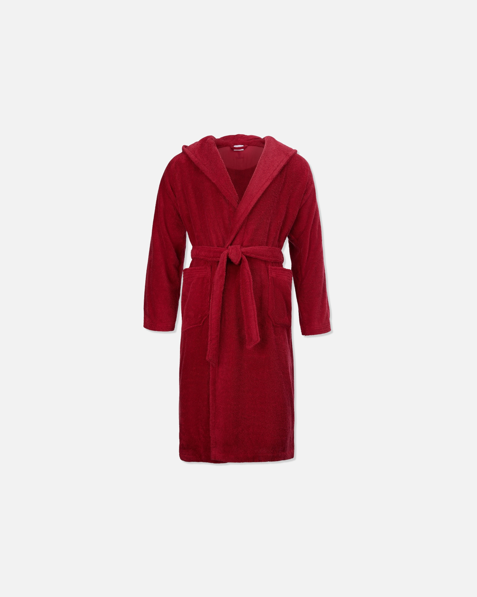 Bademantel für Unisex Möve Superwuschel Bademantel mit Kapuze ruby