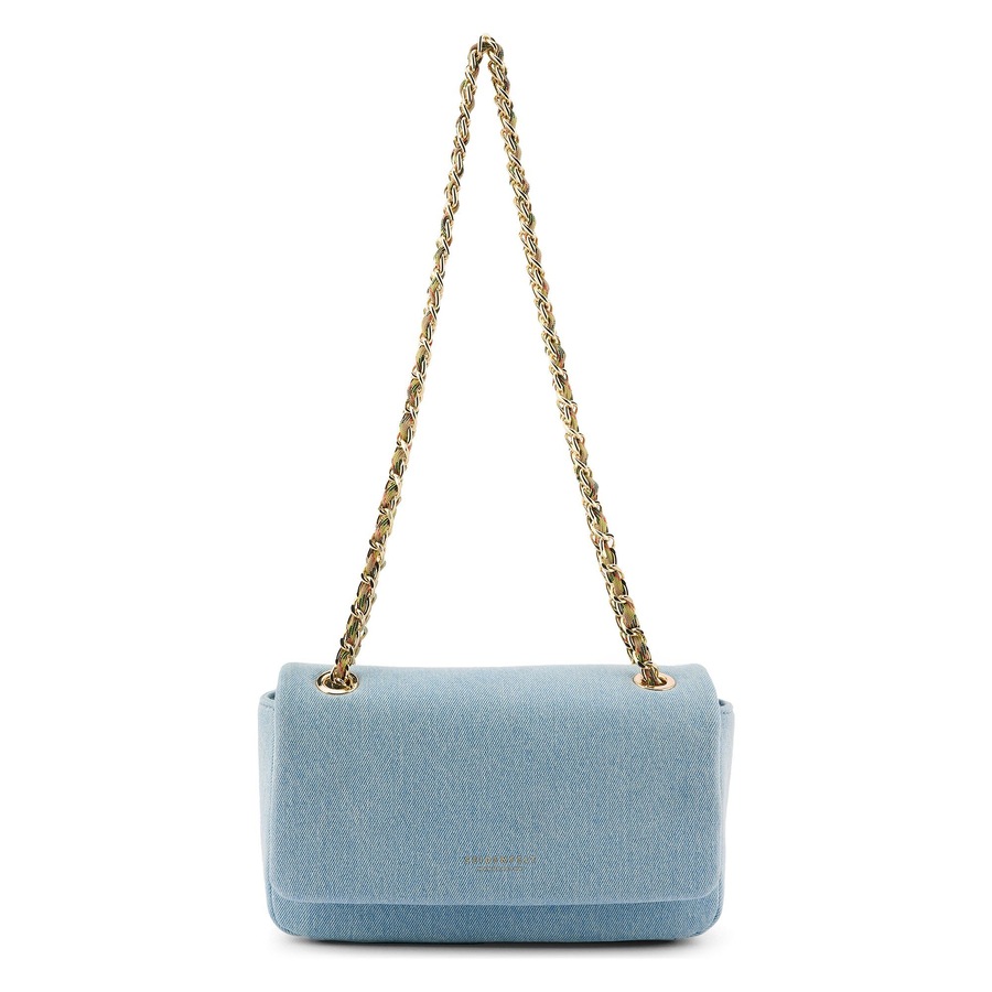 Seidenfelt Huuvari Schultertasche denim in blue Grau Damen