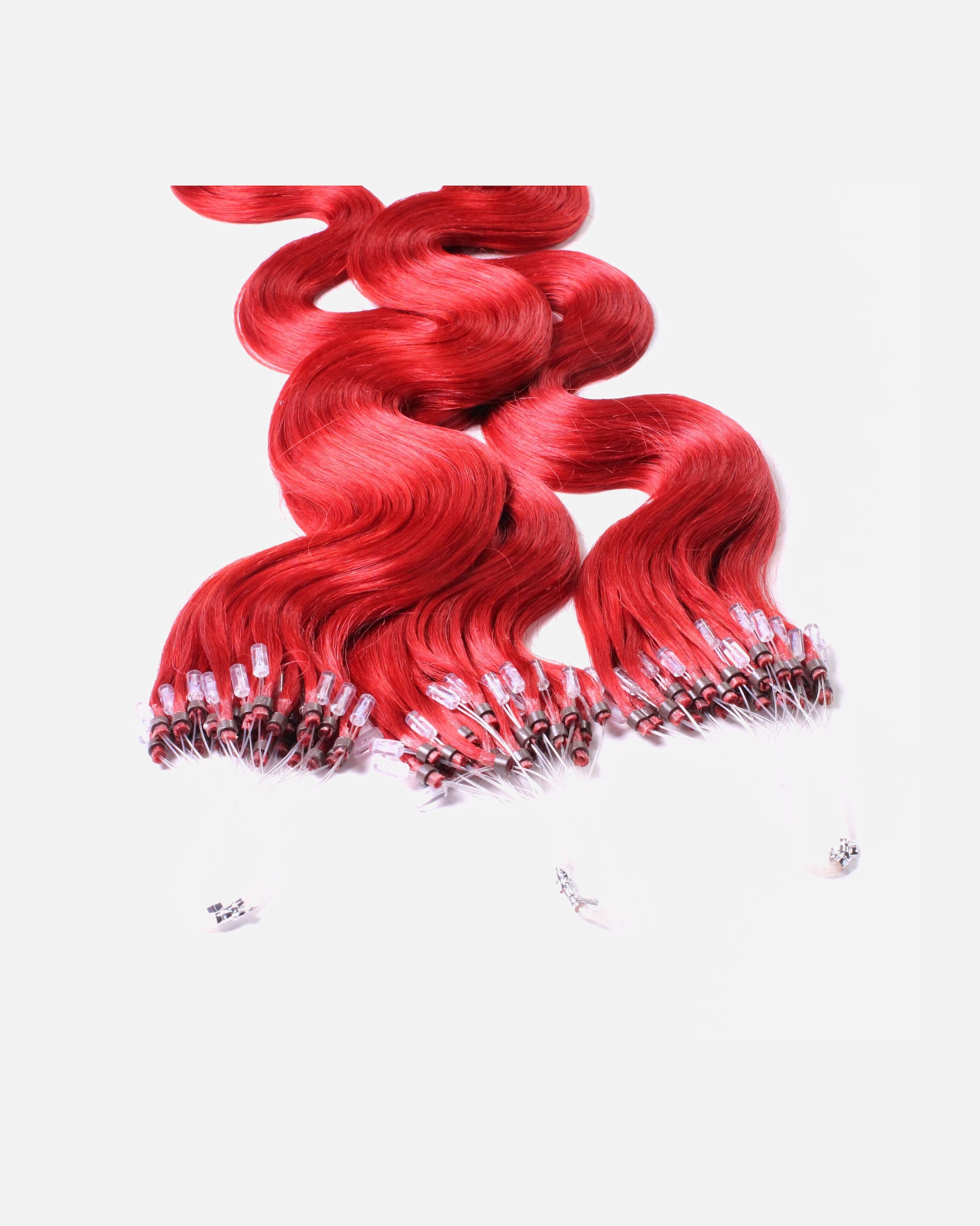 Extensions für Weiblich hair2heart Microring Extensions Echthaar #0/44 Rot-Intensiv 0.5g 60cm