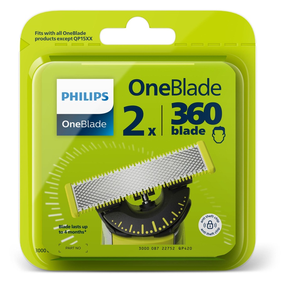 Philips OneBlade QP420/50 Ersatzklingen - Innovative 360°-Technologie